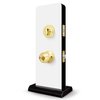 Premier Lock Entry Door Knob Combo Lock Set with Deadbolt Set of 3, Keyed Alike, Solid Brass, 3PK ED02C-3